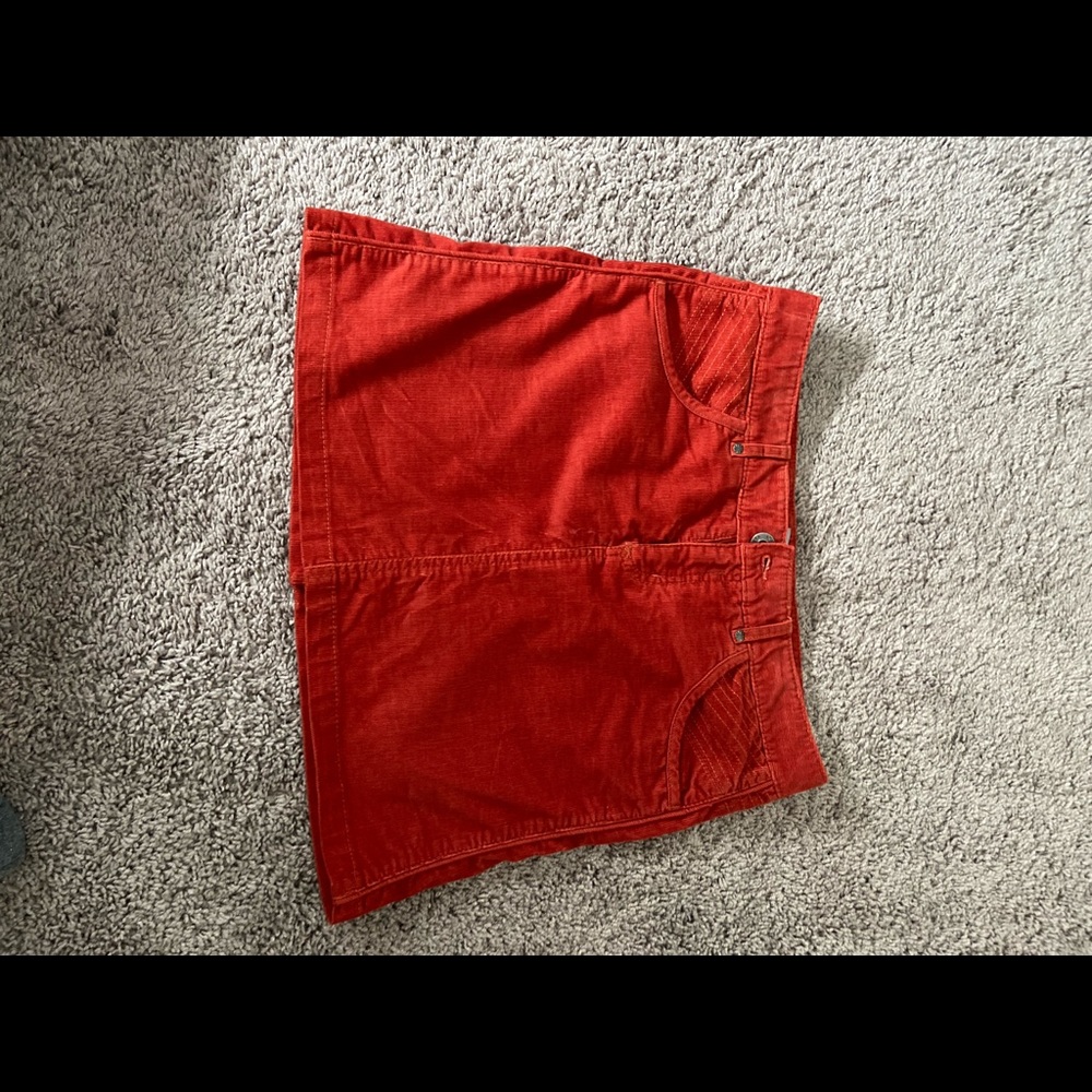 Orange athleta denim skirt, size 8